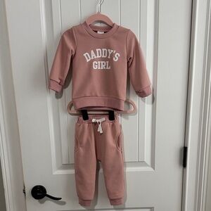 Pink Kids Sweatshirt and Jogger Set